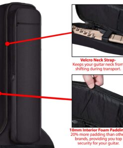 ChromaCast Acoustic Guitar 6-Pocket Padded Gig Bag with Guitar Strap and Pick Sampler 36 717PWiYWp6L