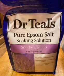Dr Teal's Epsom Salt Soaking Solution, Soothe & Sleep, Lavender, 3lbs (Packaging May Vary) 3 Pound (Pack of 1) White 28 717Q4nkvzTL