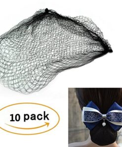20" 10 Pack Hair Nets Invisible Elastic Edge Mesh 50cm Reusable Hair Nets (coffee 10pcs) 6 717Qp v0N9L