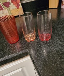 Vibrant Splash Water, Beverage Highball Glasses, 13.25 Ounce - Set of 6 1 34 717QxUcHqgL