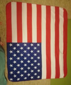 American Flag Throw Blanket - Plush Polyester Fleece United States Blanket, American Flag Home Decor for Veterans - 50"x60" 14 717Qze1UOzL