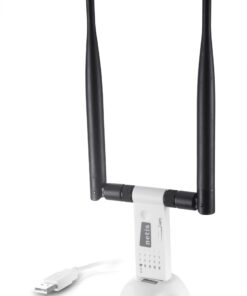 Netis Wireless N 300Mbps Long-Range USB Adapter with Two 5dBi Antennas and USB 2.0 Cradle (WF-2116), 300 Mbps High Gain 16 717RYin6ScL