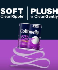 Cottonelle Ultra Comfort Toilet Paper with Cushiony CleaningRipples, 2-Ply, 24 Family Mega Rolls (4 Packs of 6) (24 Family Mega Rolls = 108 Regular Rolls), 325 Sheets per Roll, Packaging May Vary 6 Count (Pack of 4) 28 717RmTVstpL