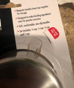 OXO Good Grips 4 Piece Stainless Steel Measuring Cups with Magnetic Snaps 28 717S1HLSuQL