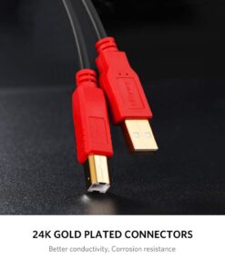 Hftywy Printer Cable 30 ft Long USB Printer Cable Cord USB 2.0 Type A Male to B Male Printer Scanner USB B Cable for HP, Canon,Epson, Lexmark, Dell, Xerox, Samsung Etc 30ft 11 717S56S7oQL