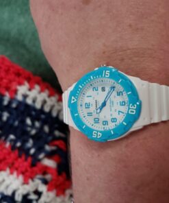 Casio Women's LRW-200H-2BVCF Stainless Steel Watch with White Resin Band 16 717SGQ89W7L