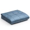YnM Bamboo Weighted Blanket — 100% Cooling Bamboo Viscose Oeko-Tex Certified Material with Premium Glass Beads (Blue Grey, 60''x80'' 20lbs), Suit for One Person(~190lb) Use on Queen/King Bed Bamboo 60 in x 80 in 20 lb Blue Grey丨bamboo丨original 5 717SoUA96XL