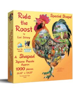 Alternative view of SUNSOUT INC - Rule The Roost - 1000 pc Special Shape Jigsaw Puzzle by Artist: Lori Schory - Finished Size 26.25" x 34.25" - MPN# 95880