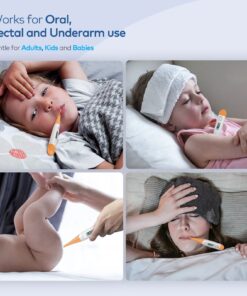 Thermometer for Adults, Digital Oral Thermometer for Fever with 10 Seconds Fast Reading (Orange) Orange-2 9 717TV3znQqL