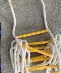 Fire Escape Ladder 2 Story 16ft Flame Resistant Safety Rope Ladder - Fast to Deploy & Easy to Use & Store - Compact - Weight Capacity up to 2000pounds (16ft) Emergency ladders 32 717TXF VwL