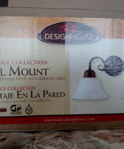 Design House 514471 Millbridge 2 Light Wall Light, Oil Rubbed Bronze Oil-Rubbed Bronze 2-Light Flush Mount Ceiling Light 63 717TxU2vtlL