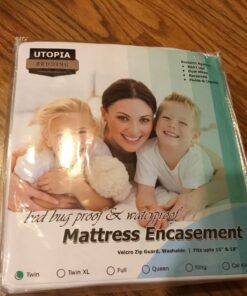 Utopia Bedding Zippered Mattress Encasement Twin - 100% Waterproof and Bed Bug Proof Mattress Protector - Absorbent, Six-Sided Mattress Cover 1 39 717U1FhWJyL