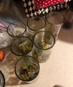 Novica Colorful Handblown Glass Highball Cocktail (Set of 6) 22 717UElMttsL