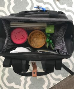 Hap Tim Diaper Bag Backpack,Large Capacity Travel Back Pack Maternity Baby Nappy Changing Bags, Double Compartments with Stroller Straps,Waterproof,Black (US7340-DG) Dark Grey 76 717UNE9OZhL