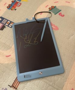 KOKODI LCD Writing Tablet, 10 Inch Colorful Toddler Doodle Board Drawing Tablet, Erasable Reusable Electronic Drawing Pads, Educational and Learning Toy for 3-6 Years Old Boy and Girls Blue 10in 25 717UUuF7oeL