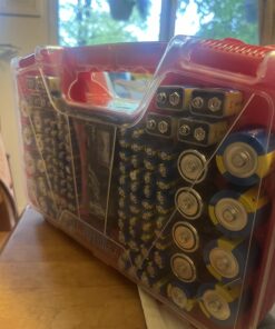 Ontel Battery Daddy - Battery Organizer Storage Case with Tester, Stores & Protects Up to 180 Batteries, Clear Locking Lid, As Seen On TV Original - 180 Batteries 52 717UcPjFW5L 1