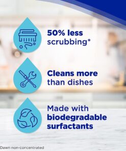 Dawn Ultra Dishwashing Liquid Dish Soap (4x19.4 Fl oz) + Non-Scratch Sponge (2 Count), Original Scent 77.60 Fl Oz (Pack of 1) 22 717UigpxKPL