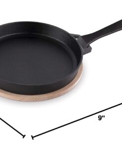 Ooni Cast Iron Skillet - Cast Iron Pan - Cast Iron Skillet with Removable Handle - Cast Iron Frying Pan - Pre-Seasoned Oven Safe 19 717VZFKWbML
