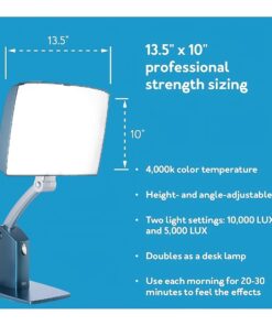 Carex Day-Light Sky Bright Light Therapy Lamp - 10,000 LUX - Sun Lamp To Combat Winter Blues and To Increase Your Energy Turqoise 30 717WTot1qJL