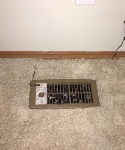 Suncourt Flush Fit HC500-B Vent Cover with Fan Booster, Energy Efficient AC Register Booster, Improved Air Flow for Better Indoor Heating and Cooling, Brown For 4”x10” register openings 26 717WxgzuzL