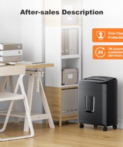 Bonsaii 8 Sheet High Security Micro Cut Paper Shredder with 4 Gallon Pullout Basket, Credit Cards/Mail/Staples/Clips Shredder for Home Office Use (C206-G) 8 Sheet-5 Mins 15 717XGif5lKL