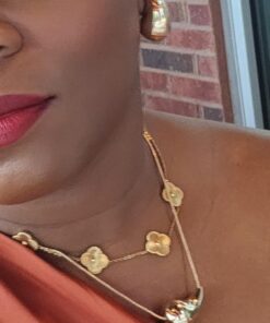 VULETO Drop Necklace Dupes Teardrop Dainty 14k Gold Plated Water Drop Hypoallergenic Pendant Necklace for Women Girls gold-gold 18 717XYncM7oL