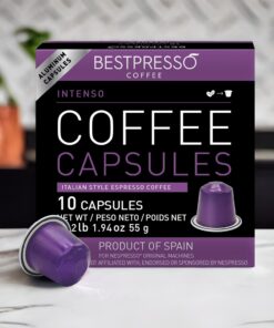 Bestpresso Coffee For Nespresso Original Machine 120 Aluminum Pods Certified Genuine Espresso Variety Pack Pods Compatible with Nespresso Original (Intense Variety Pack) intense variety pack 12 Count (Pack of 10) 16 717XhxhITmL