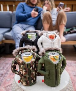 Puffin - The Pahka Beverage Parka | Insulated Can & Bottle Coolers That Keep Soda and Beer Cold | Thermocooler Sleeve Cover | 12 oz Olive Green 9 717XunJ74SL