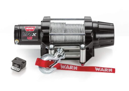 WARN 101045 VRX 45 Powersports Winch with Dash Mounted Switch and Steel Cable Wire Rope: 1/4" Diameter x 50' Length, 2.25 Ton (4,500 lb) Capacity Steel Rope 4,500 lbs.