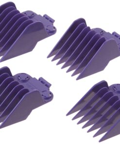Andis 01415 Master Dual Magnet Large Comb Set - Crafted with High-Grade Metal, Contains 4 Different Size Combs - Providing a Comfortable & Snag-Free Experience - Purple 4-Comb Set 16 717ZJInZk5L