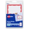 Avery Name Badge Labels, Red Border, 2-1/3" x 3-3/8", 100 Badges (5143) 1 15 717ZXJo5uIL