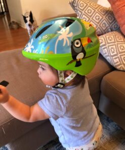 Schwinn Classic Toddler and Baby Bike Helmet, Dial Fit Adjustment, Kids Age 1 - 5 Year Olds, Girls and Boys Suggested Fit 44 - 52 cm X-Small/44-50cm Jungle 40 717ZmCLt7BL