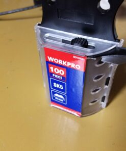 WORKPRO Utility Knife Blades, SK5 Steel, 100-Pack with Dispenser 100 Pack 32 717aUdc5zhL