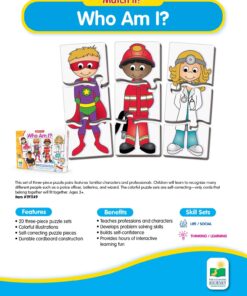 The Learning Journey: Match It! - Who Am I? - 20 Piece Self-Correcting Matching Puzzle Set - Diversity Toys for Toddlers Ages 3 and Up - Award Winning Toys Match It! - Who Am I? 10 717aw7qZ43L