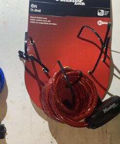 Master Lock 8127TRI Bike Lock Cables with Key, 3 Pack Keyed-Alike, Blue, Green, & Red, 6 ft. Long 27 717aydKfm6L 2