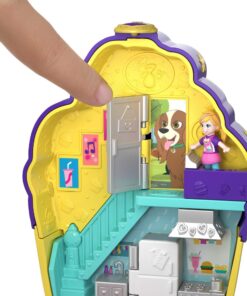 Polly Pocket Playset, Travel Toy with 2 Micro Dolls & Surprise Accessories, Pocket World Cupcake Compact, Food Toy 20 717b a5nQAL 2