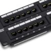 TRENDnet 48-Port Cat5-5e RJ-45 UTP Unshielded Patch Panel, Wallmount or Rackmount,100Mhz,Cat5e Krone Connectors, Color-Coded Labeling, Cat3,Cat5e,Cat4,Cat3 Compatible,2U Rackmount, Black,TC-P48C5E
