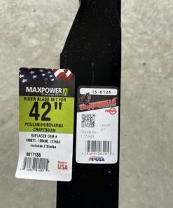 MaxPower 561713B 2-Blade Set for 42" Cut Poulan/Husqvarna/Craftsman Replaces 138498, 138971, 138971X431, 532138971, 53-21278-43, 53-21384-98, Black 27 717cao wXqL