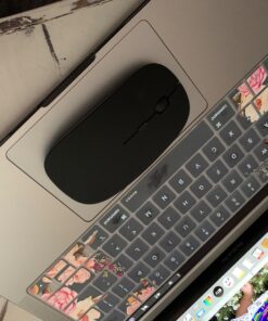 Bluetooth Mouse for iPad Pro iPad Air Rechargeable Bluetooth Wireless Mouse for MacBook pro MacBook Air Mac Laptop Chromebook Windows Laptop Desktop Computer HP PC DELL (Black) BLACK 43 717dcs XDrL