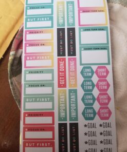 me & my BIG ideas Sticker Value Pack - The Happy Planner Scrapbooking Supplies - Productivity Theme - Multi-Color & Gold Foil - Great for Projects, Scrapbooks & Albums - 30 Sheets, 985 Stickers Total 60 717dfkDc9oL