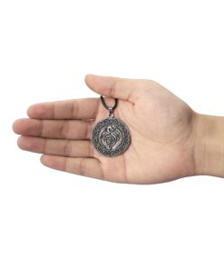 HAQUIL Dragon Necklace, Celtic Dragon Medallion Pendant, Dragon Jewelry Gift for Men and Women 1A 8 717dpbTTeQL