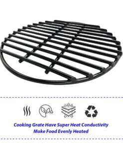 KAMaster 10 Inch Round Grill Grate for Mini Big Green Egg Grates Replacement,Porcelain Coated Steel Wire Cooking Grid Grate (10"-for Mini Eggs) 10" 11 717e7NTDTgL