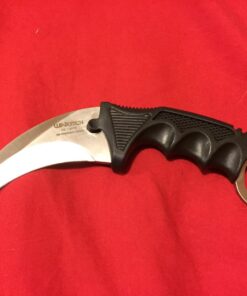 Vulcan Gear Tactical Hawkbill Karambit Knife with Sheath and Cord Silver blade 1. Silver 52 717egRl0McL