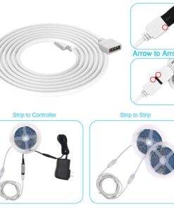 5050 4Pin LED Strip Connector Kit - iCreating 10mm RGB 4 Pin LED Connector Accessories Kit Include L LED Connectors for Strip Lights, 4-pin LED Light Strip Connectors with Wire, LED Extension Cable 16.4ft 21 717erMC5bEL