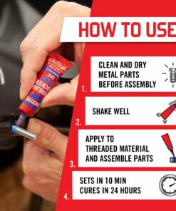 Alternative view of Loctite Threadlocker Blue 242 - Removable Thread Lock Glue for Nuts, Bolts, & Fasteners, Medium Strength Screw Glue to Prevent Loosening & Corrosion - 6 ml, 1 Pack 0.2 Fl. Oz (Pack of 1)