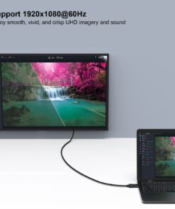 AVACON DisplayPort to HDMI 6 Feet Gold-Plated Cable, Display Port to HDMI Adapter Male to Male Black 6 ft 1 PACK 20 717fXsvPwTL