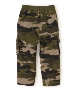 The Children's Place Baby Toddler Boys Pull on Cargo Pants 2T Olive Camo Single 5 717fsG1S4KL