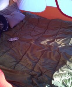 Sleepingo Double Sleeping Bags for Adults Backpacking, Camping, or Hiking - Waterproof Queen Sleeping Bags for Adults or Teens - Truck, Tent, Sleeping Pad Deep green 47 717g2NNDUQL