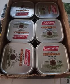 Coleman Pine Scented Citronella Candle with Wooden Crackle Wick - 6 oz Tin Pine Scent 31 717gIOJ2SAL