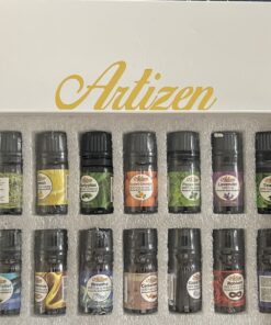 Artizen Top 14 Essential Oil Set for Diffuser, Aromatherapy and Candle Making - Fall Holiday Fragrance Scents with Lavender, Frankincense, Eucalyptus Oils and More Top 14 Aromatherapy Set 0.17 Fl Oz (Pack of 14) 32 717ggPfziyL